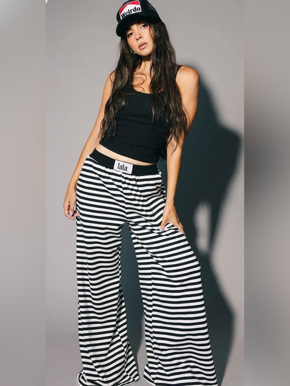 Lala do no harm Striped Wide-Leg Pants size S